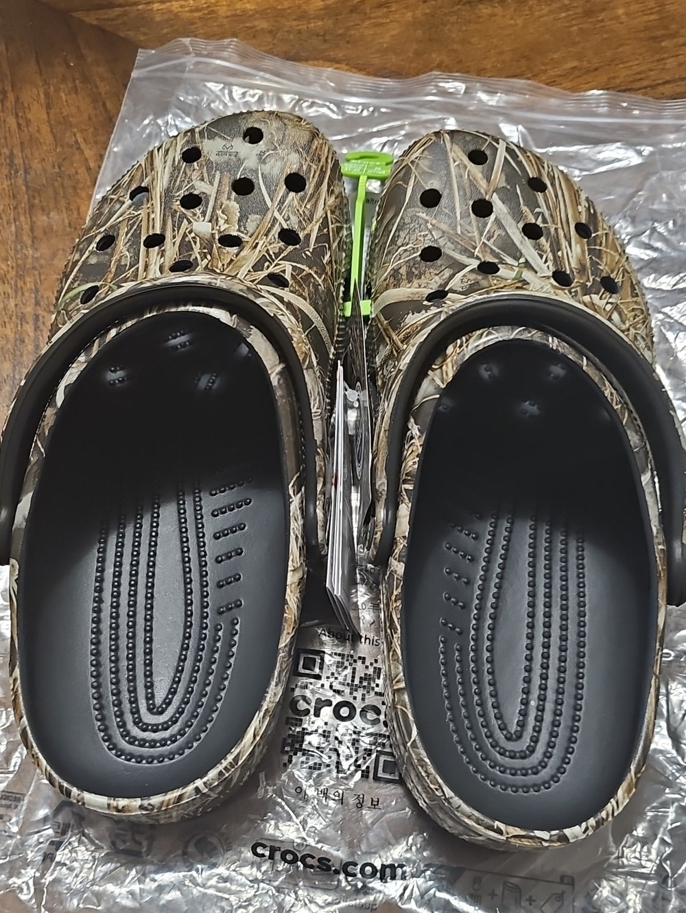 CROCS Classic Clog in Realtree Camo with Black Footbed